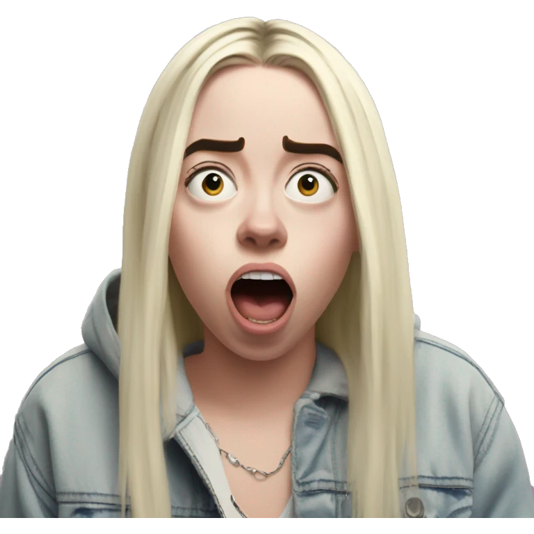 surprised Billie Eilish emoji