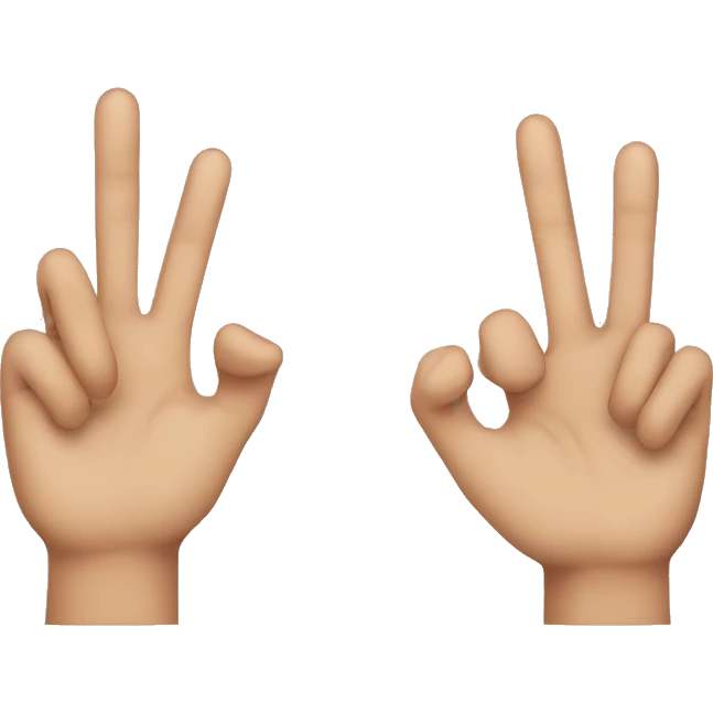 three fingers only emoji