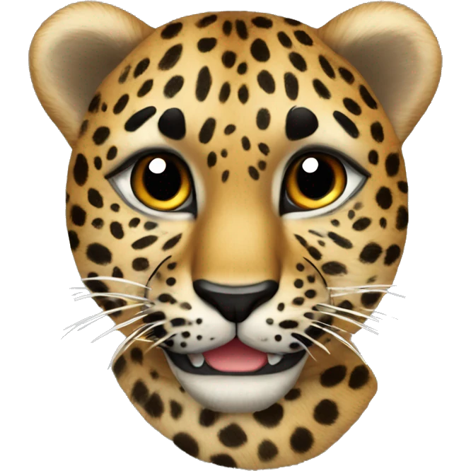 corazón con dibujos de leopardo  emoji