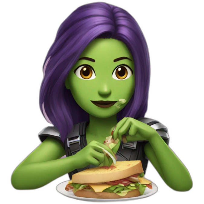 Gamora eat lunch emoji