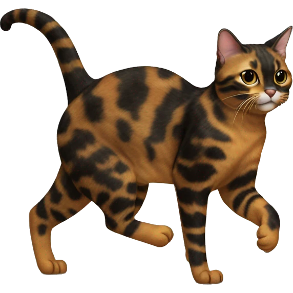 tortoiseshell cat dancing emoji