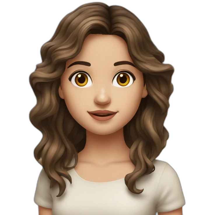 Ana de Armas Mediterranean Young Girl With wavy hairs  emoji