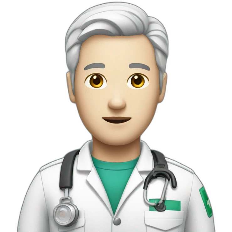 Ambulance man with white skin emoji