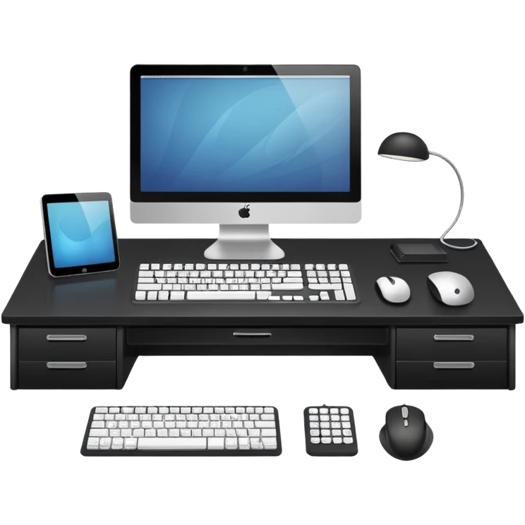 Monitor, mouse and keyboard emoji