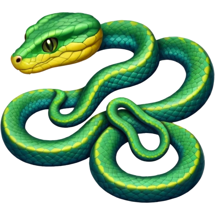 Blue cartoon pit viper emoji