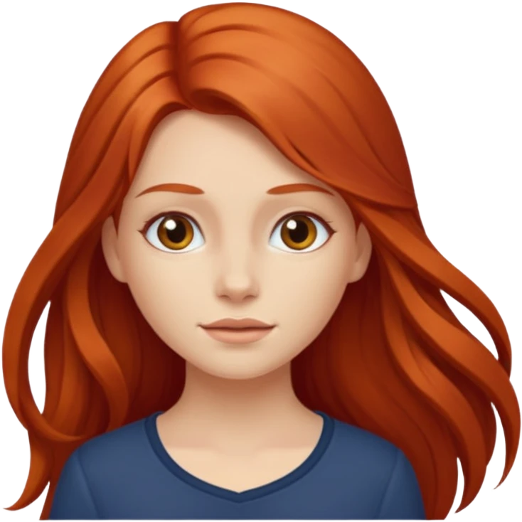 Garota ruiva clara de cabelo comprido  emoji