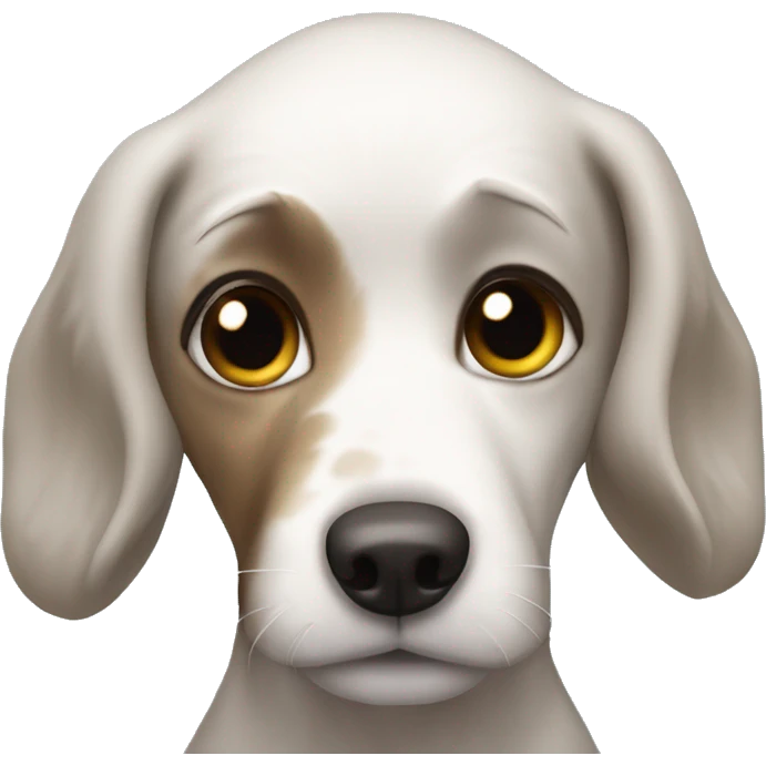 Now the dog is all sticky. He must ask his owner for a bath before dark.  emoji