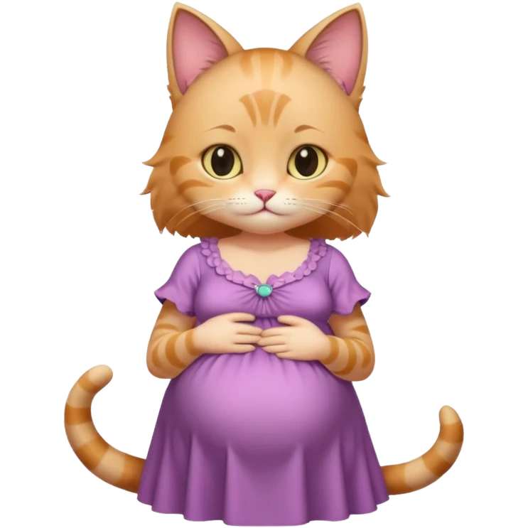Pregnant cat girl emoji