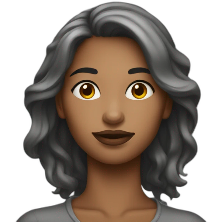 Femme à la peau matte emoji