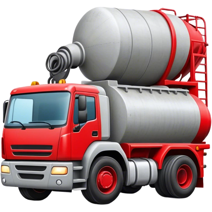 Concrete truck red emoji