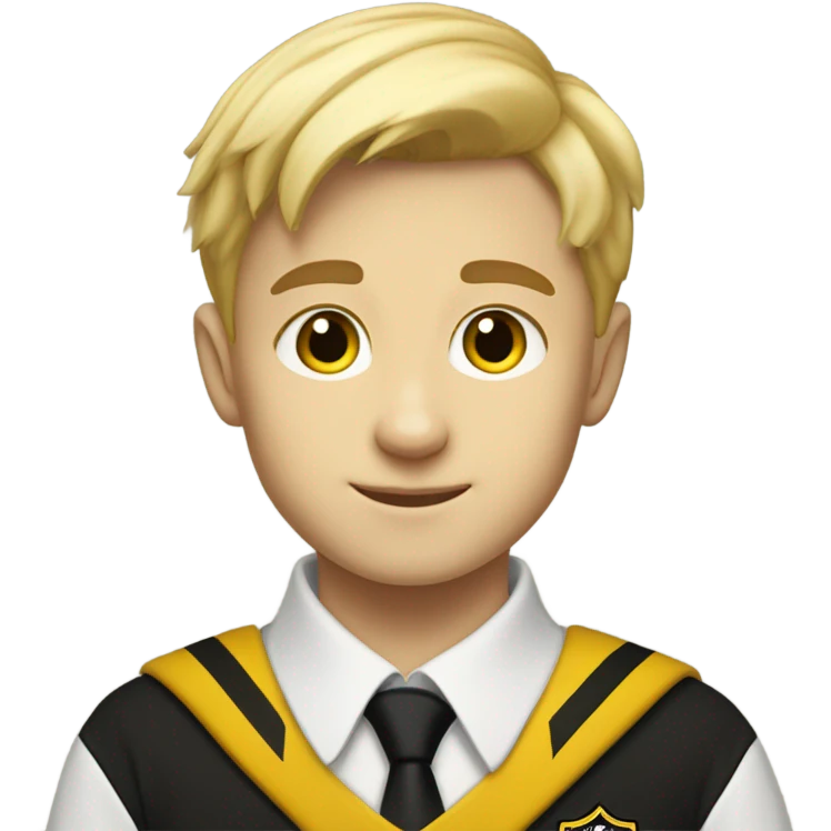 Blonde hufflepuff boy emoji