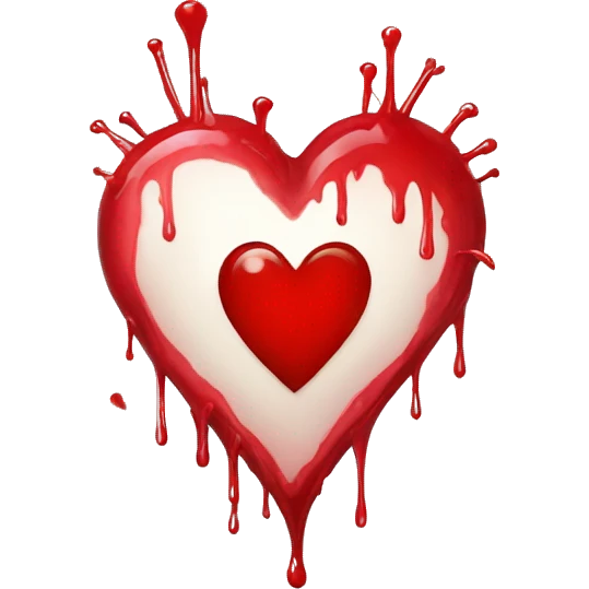 bleeding red heart emoji