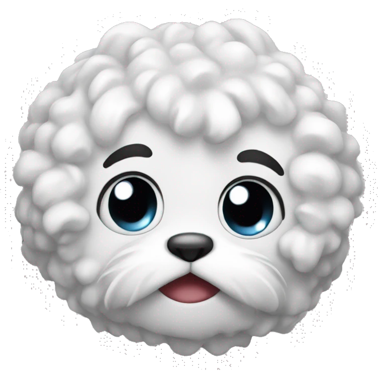 white cruffle cute emoji