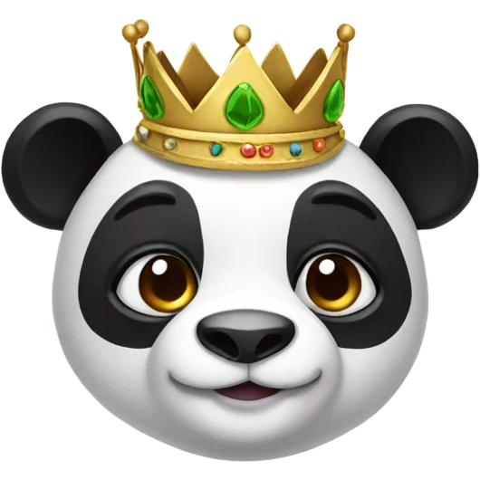 Panda wearing a crown  emoji