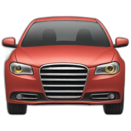 a wall and a car driving to it as a crash test emoji