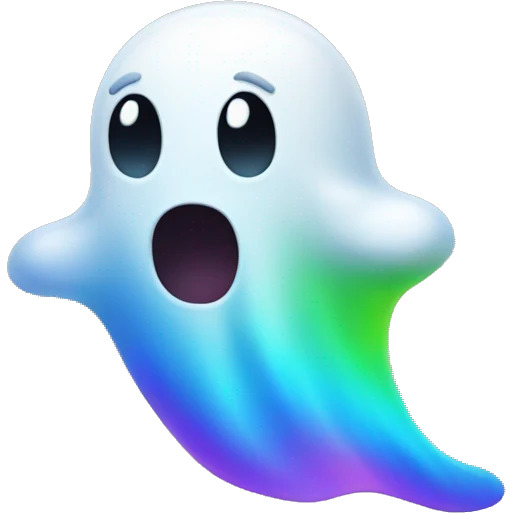 rainbow ghost emoji