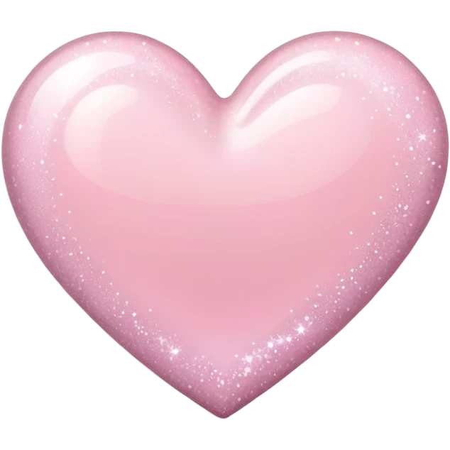 pastel pink heart with glitters emoji