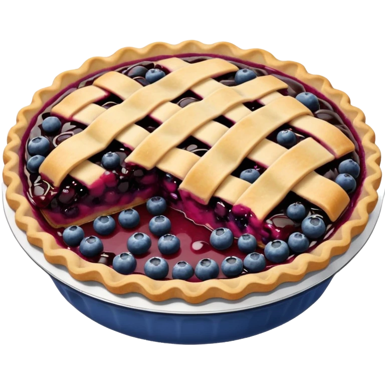 create a pie emoji, of a blueberry pie emoji