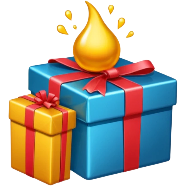 Corporate Gift icon and popper as a retro sticker  emoji