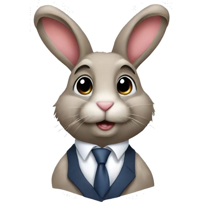Rabbit with a tie emoji