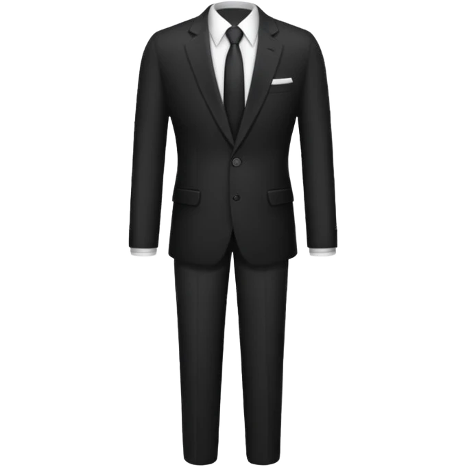 Чёрный деловой костюм на чёрном фоне, без человека emoji