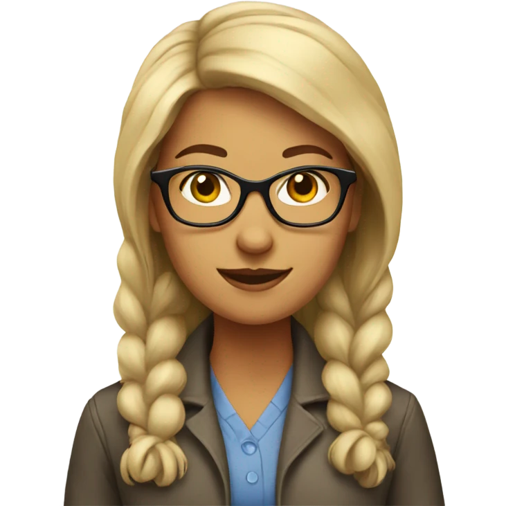 Nerdy lady emoji