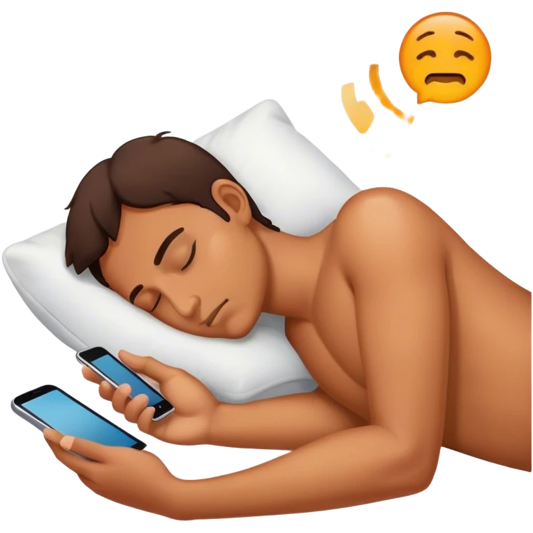 asleep on phone emoji