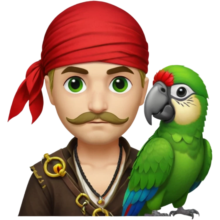 pirate and parrot emoji