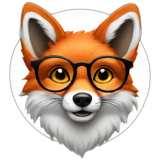 Fox in glasses emoji