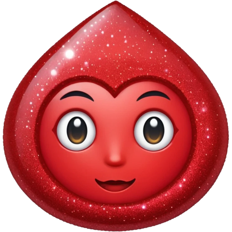 red glitter sweet emoji