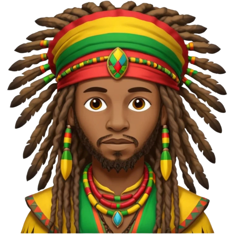 Rasta African warrior emoji