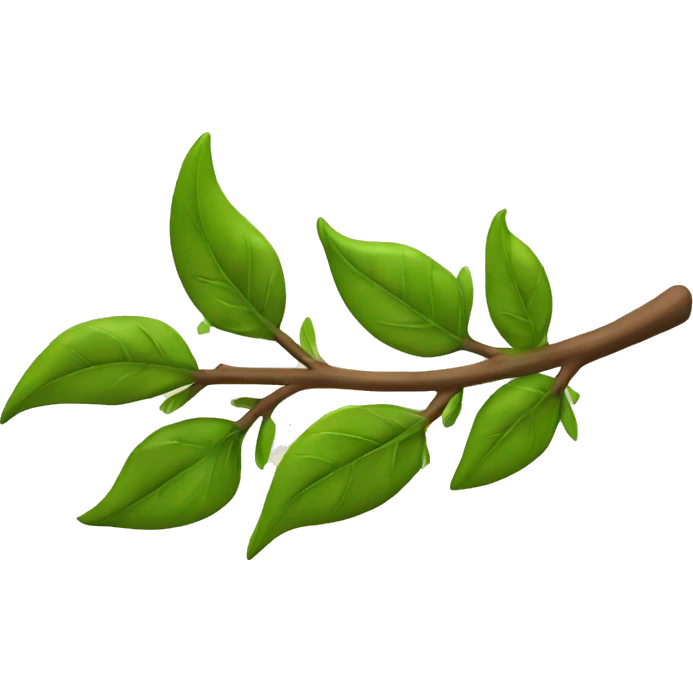 curved laurel branch emoji