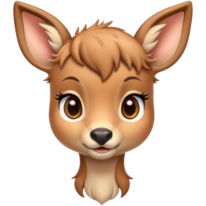 cute fawn, female emoji