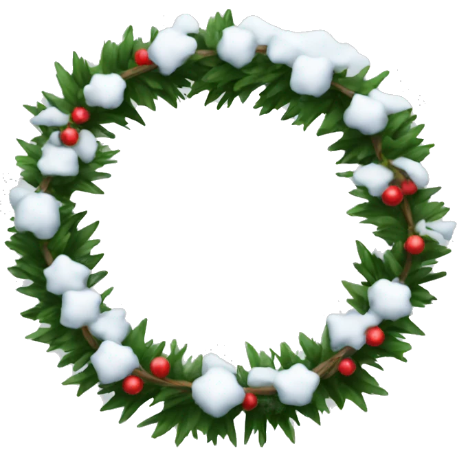 snow and garland emoji