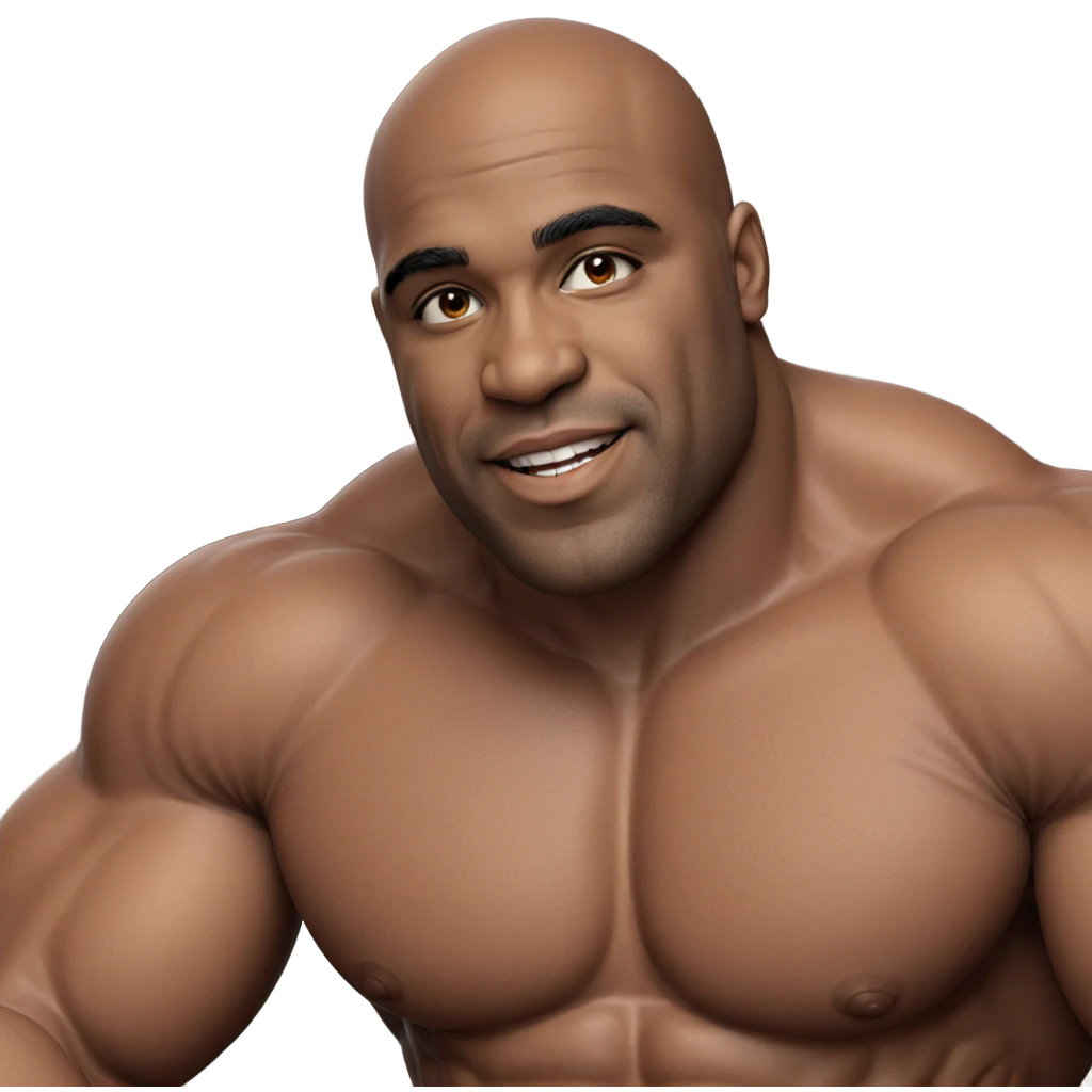 smiling muscular male portrait emoji