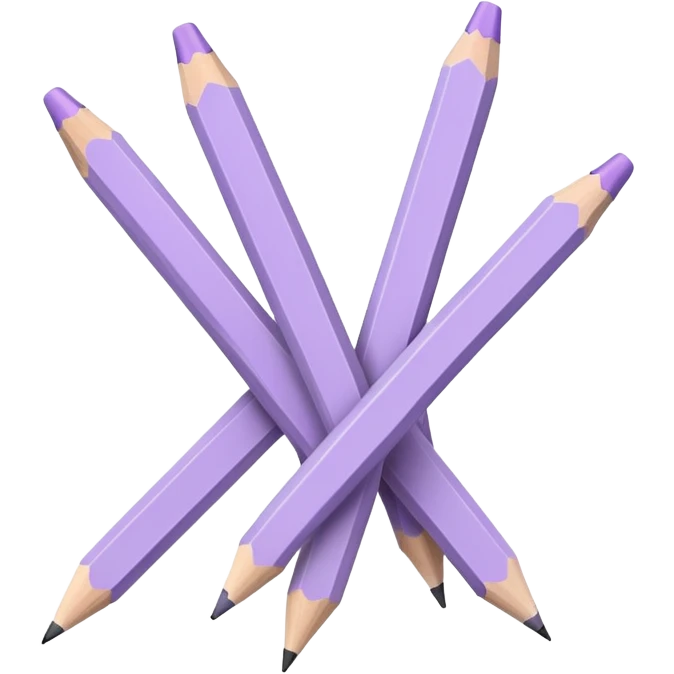 Pale Purple pencils for drawing emoji
