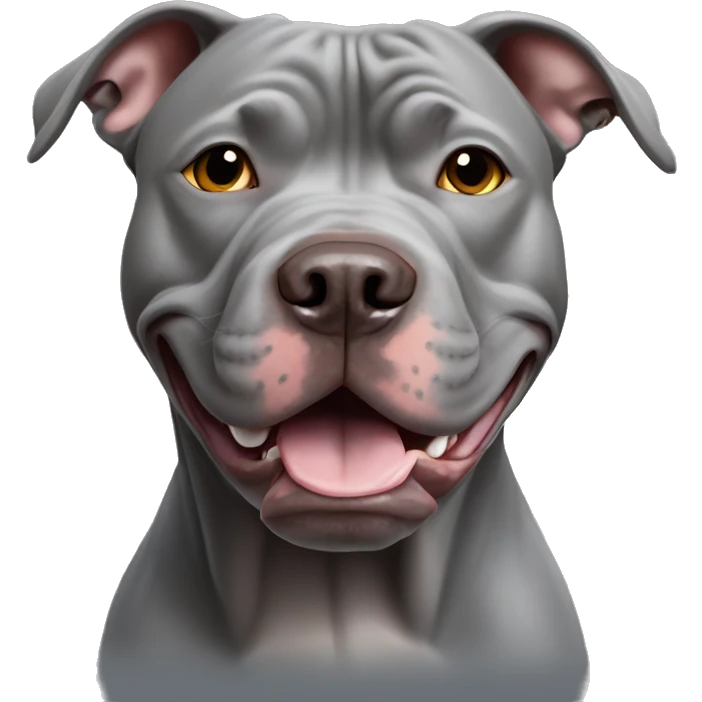 Grey bully pitbull emoji