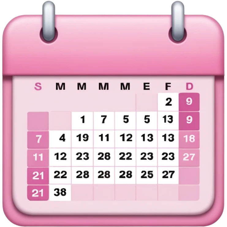 a pink-toned calendar emoji
