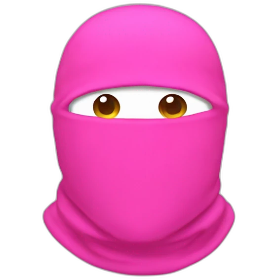 Pink balaclava emoji