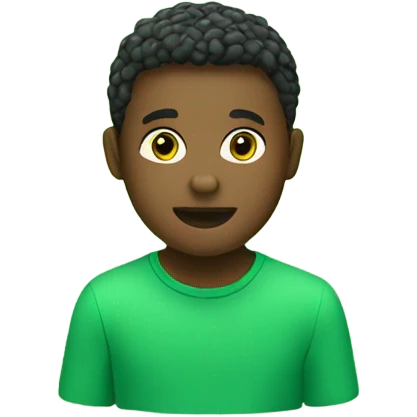macbook and boy green background emoji