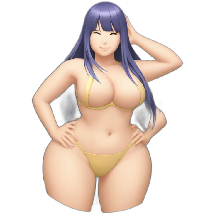 hinata hyuga full body pawg micro bikini back focus emoji