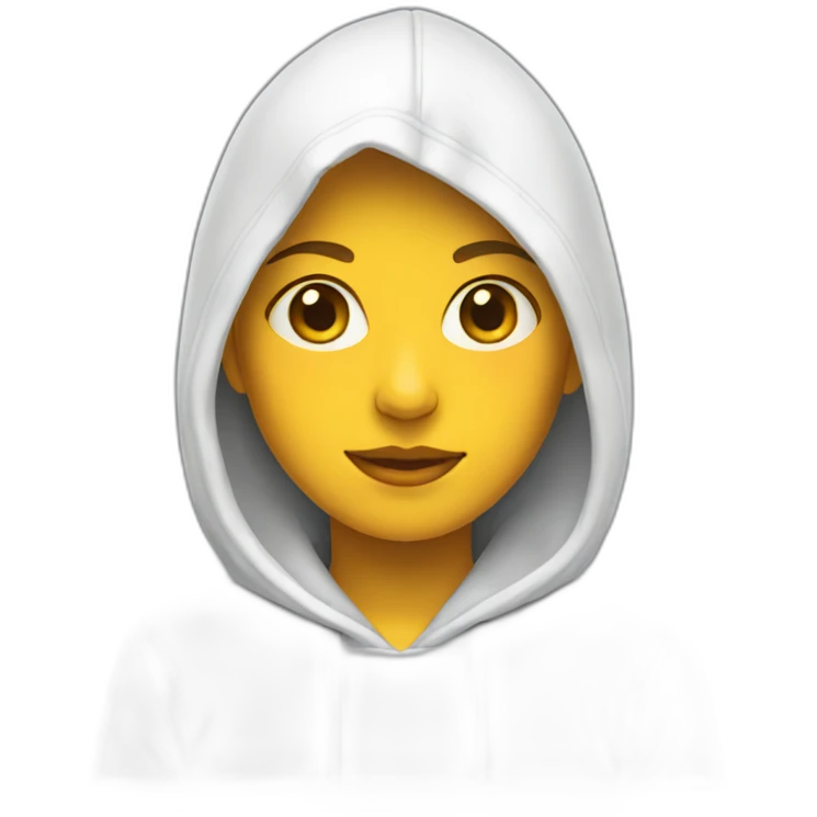Teen with White hoodie and skirt emoji