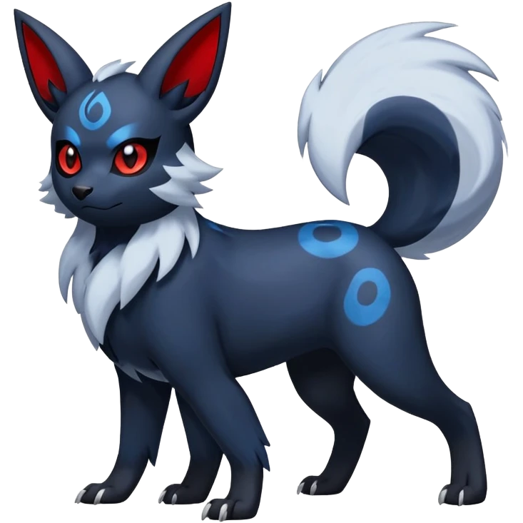 Absol-Zorua-Umbreon-Fakémon-hybrid-creature (full body)  emoji