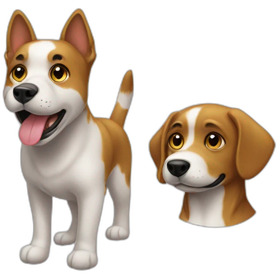 chat avec un chien emoji
