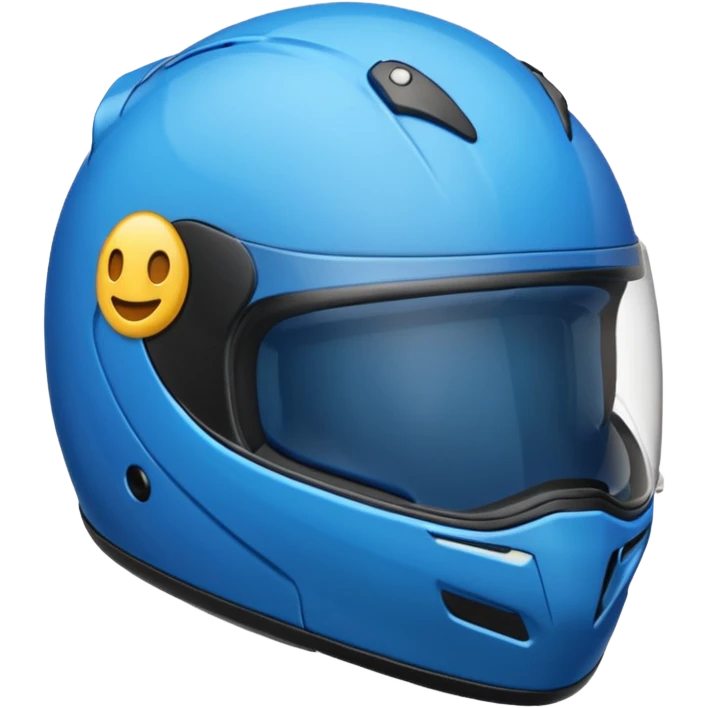 emoji capacete de moto azul emoji