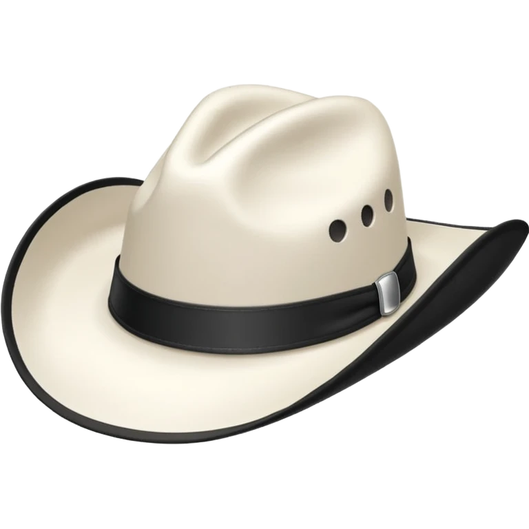 white cowboy hat black outline emoji