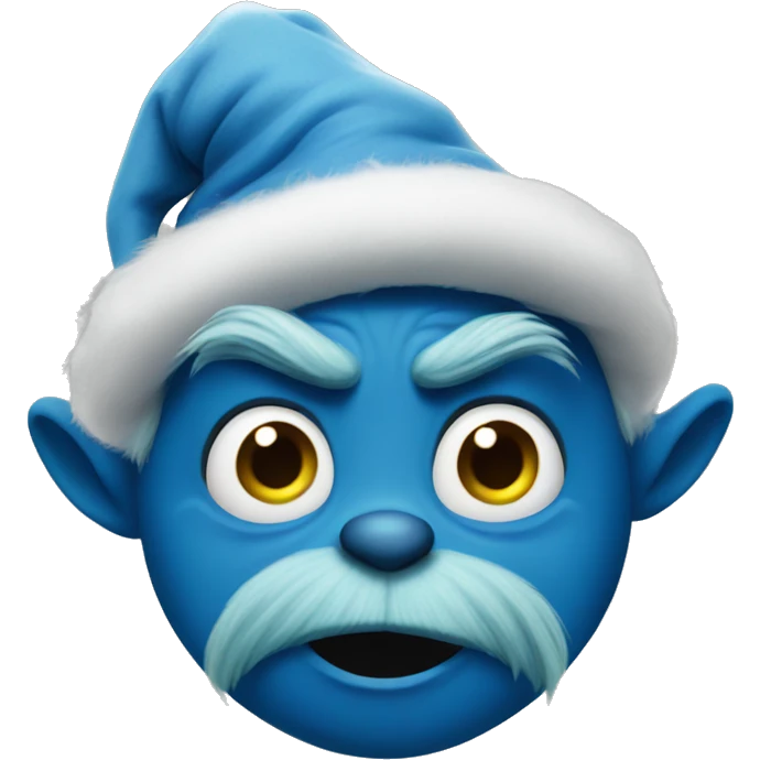 Blue grinch  emoji