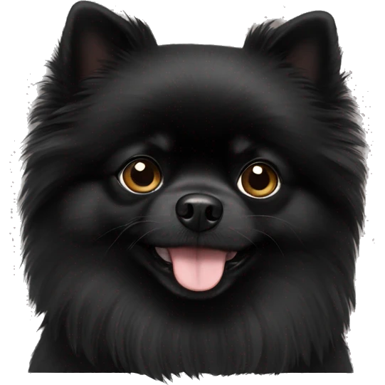 Black pomeranian emoji