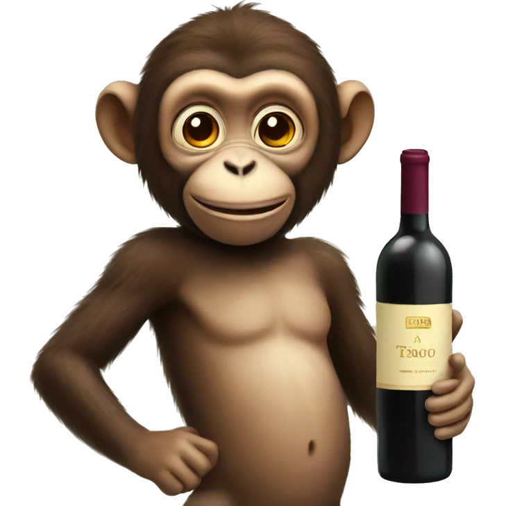 Monkey with wine emoji