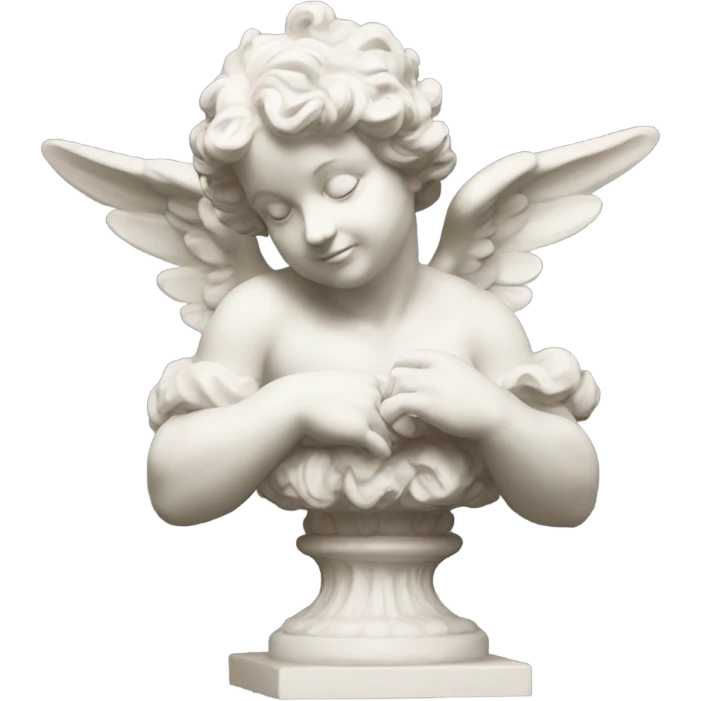 Cherubim statue rococo emoji